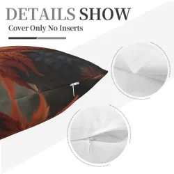鳳凰毛絨抱枕套 - 18x18 英寸 | Okomall