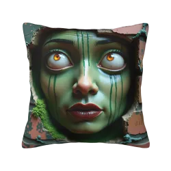 Unheimlicher Plüsch-Kissenbezug - 18x18 Zoll | Okomall