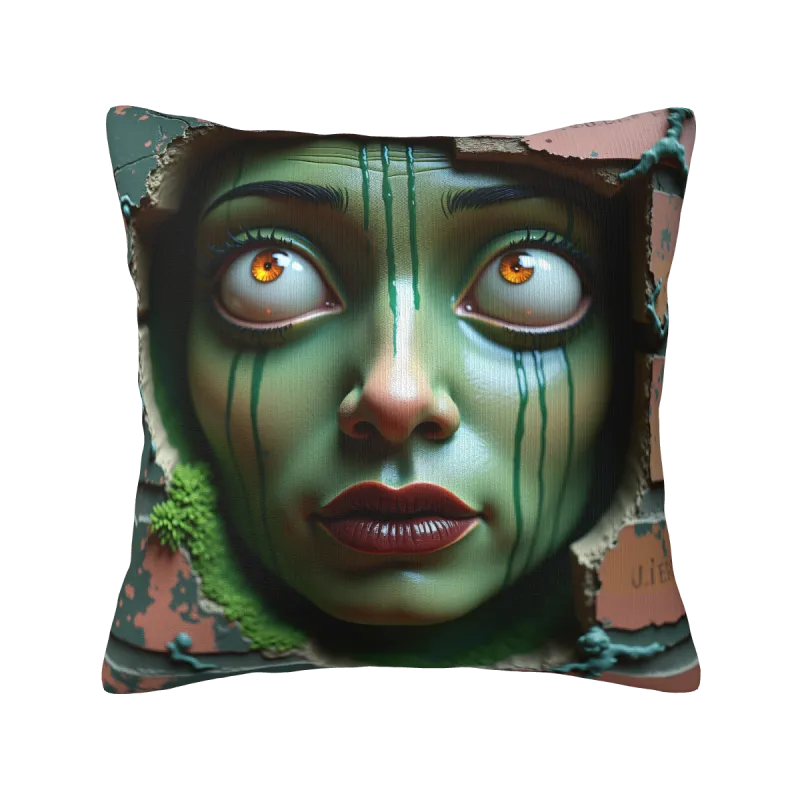 Unheimlicher Plüsch-Kissenbezug - 18x18 Zoll | Okomall