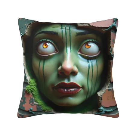 Unheimlicher Plüsch-Kissenbezug - 18x18 Zoll | Okomall