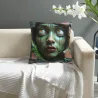 غطاء وسادة فروي مخيف - 18 × 18 بوصة | Okomall