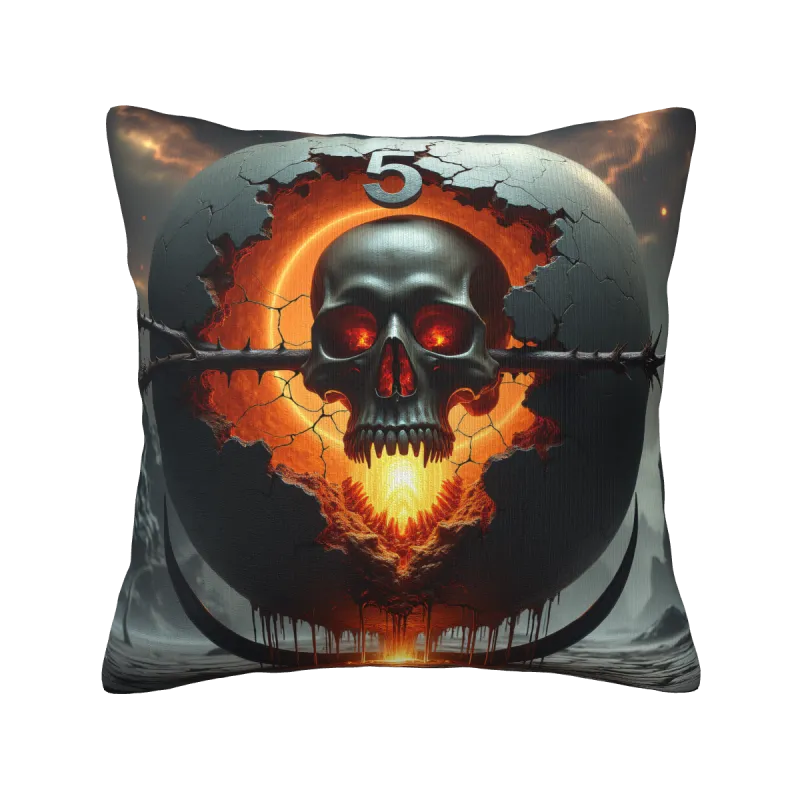 Housse de coussin en peluche sur le thème de l'Enfer - Okomall