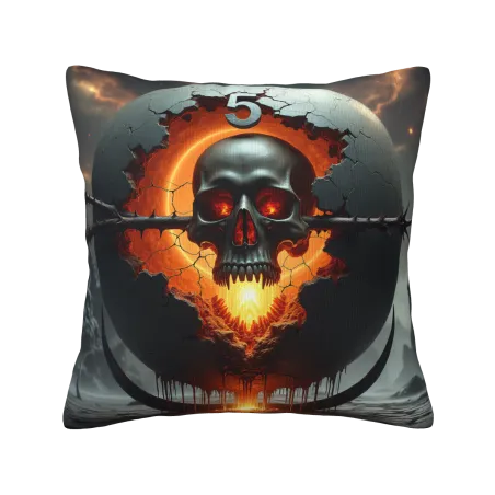 Funda de cojín de peluche con temática de Infierno - Okomall