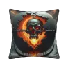 Funda de cojín de peluche con temática de Infierno - Okomall