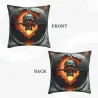 Housse de coussin en peluche sur le thème de l'Enfer - Okomall