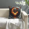 Funda de cojín de peluche con temática de Infierno - Okomall