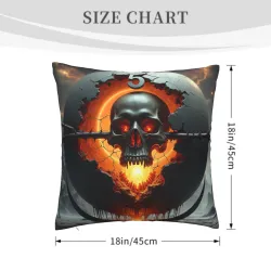 Housse de coussin en peluche sur le thème de l'Enfer - Okomall