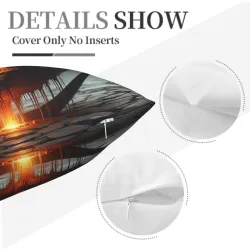 Funda de cojín de peluche con temática de Infierno - Okomall