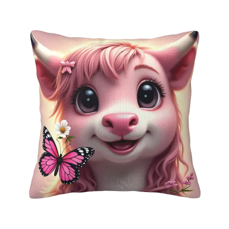 Housse de coussin en peluche dessin animé mignon - 18x18 pouces | Okomall