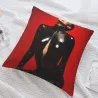 Housse de coussin en peluche avec motif de beauté 'Phantom' - Okomall