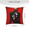 Housse de coussin en peluche avec motif de beauté 'Phantom' - Okomall