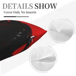 Housse de coussin en peluche avec motif de beauté 'Phantom' - Okomall