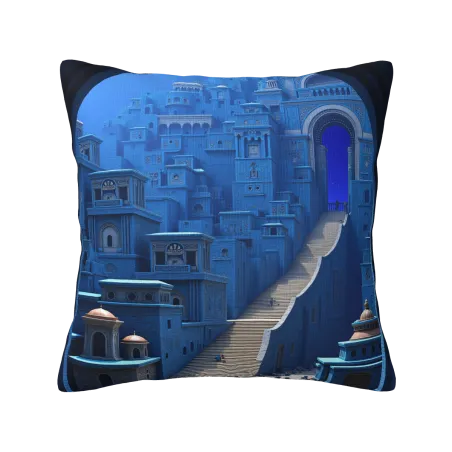 Dream Staircase Plush Pillow Cover - 18x18 inches | Okomall