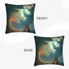 Housse de coussin en peluche paysage marin - Okomall