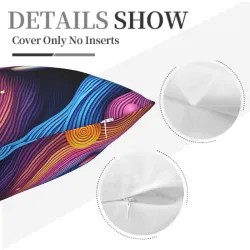파도와 초상화의 추상적인 디자인의 плюшевый 쿠션 커버 - Okomall