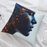 Funda de Almohada de Peluche con Retrato de Belleza de Doble Cara - Okomall