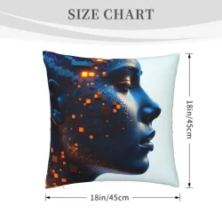 Funda de Almohada de Peluche con Retrato de Belleza de Doble Cara - Okomall