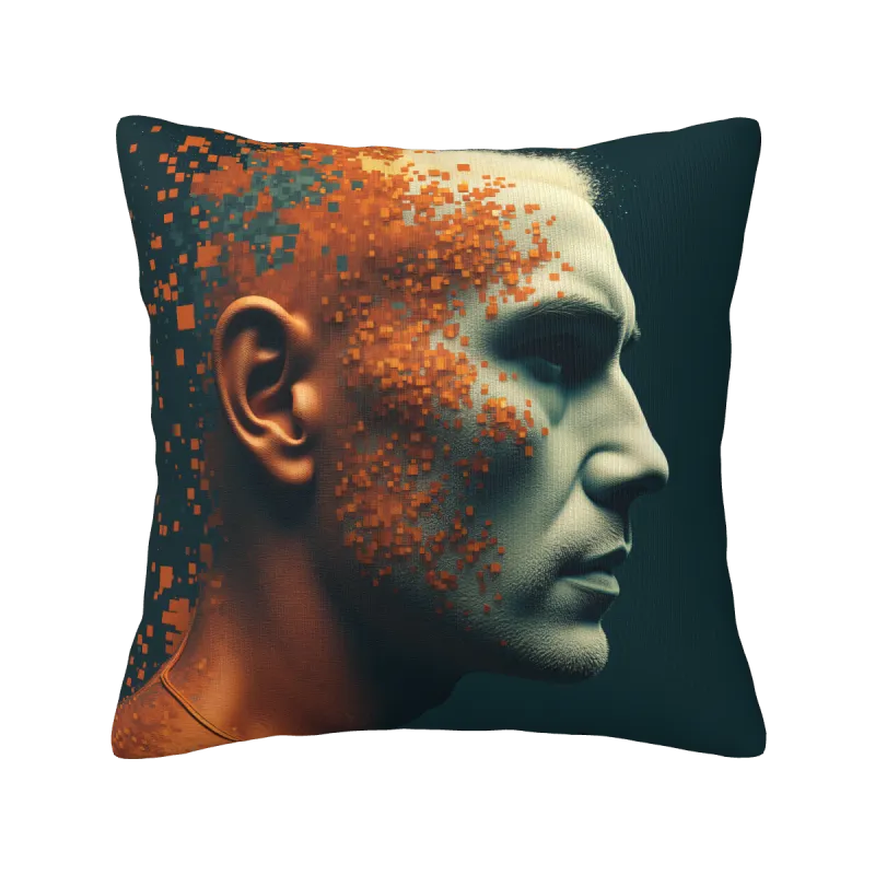 Housse de coussin en peluche à portrait recto verso - 18x18 pouces | okomall