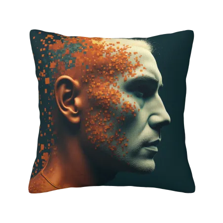 Housse de coussin en peluche à portrait recto verso - 18x18 pouces | okomall
