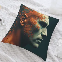 Funda de cojín de peluche con retrato de doble cara - 18x18 pulgadas | okomall