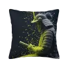 Housse de coussin en peluche avec motif de samouraï - Okomall