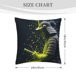 武士紋樣毛絨抱枕套 - Okomall