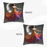 Funda de Almohada de Peluche con Diseño de Niña Arcoíris Fantástica - OkOmall