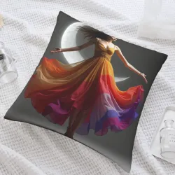 Traumhafte Regenbogen-Mädchen Plüsch Kissenbezug - OkOmall