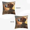 Housse de coussin en peluche de style géométrique abstrait - Okomall