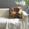Housse de coussin en peluche de style géométrique abstrait - Okomall