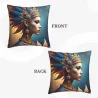 Housse de coussin avec portrait féminin esthétique - Okomall