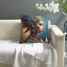 Federa di cuscino con ritratto femminile estético - Okomall