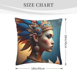 Housse de coussin avec portrait féminin esthétique - Okomall