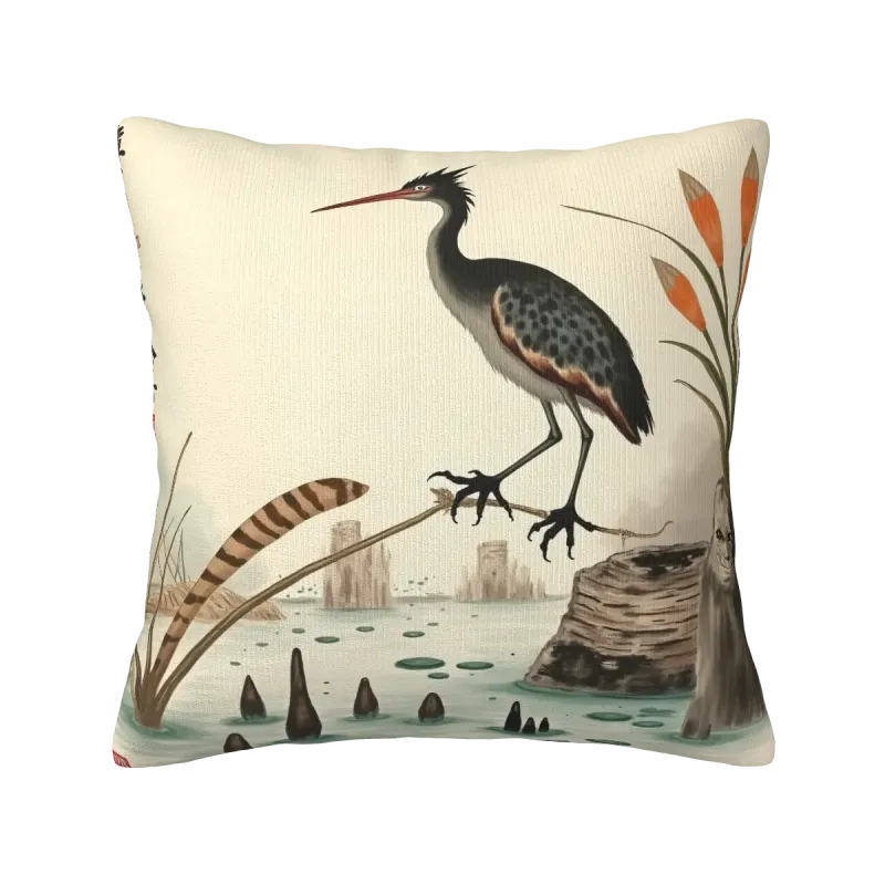 Refuge d'aigrettes - Housse de coussin en peluche | Okomall