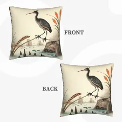 Refuge d'aigrettes - Housse de coussin en peluche | Okomall