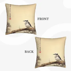 Housse de coussin en peluche à motif recto-verso - 18x18 pouces | Okomall