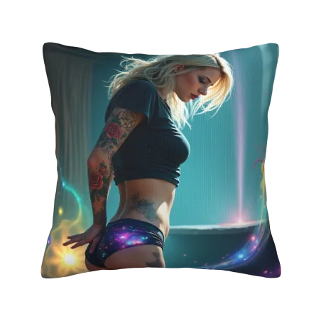 Housse de Coussin en Peluche Motif Belle Étoilée de Rêve - Okomall