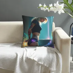 Housse de Coussin en Peluche Motif Belle Étoilée de Rêve - Okomall