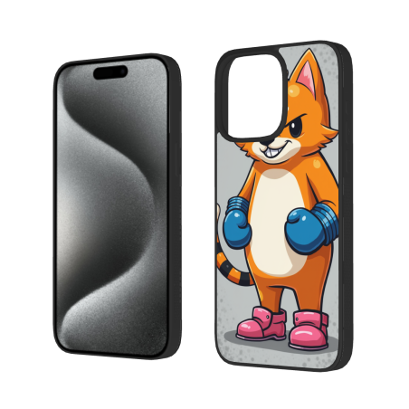 귀여운 고양이 휴대폰 케이스 - iPhone 15 Pro/Pro Max - okomall