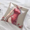 精緻少女風毛絨抱枕套 - 全面印花 | Okomall