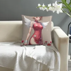 Funda de Almohada de Peluche Estilo Lolita - Estampado Completo | Okomall