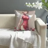 精緻少女風毛絨抱枕套 - 全面印花 | Okomall