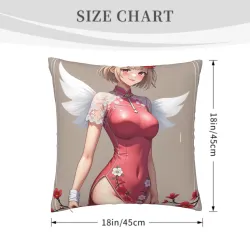 精緻少女風毛絨抱枕套 - 全面印花 | Okomall
