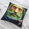 Housse de coussin en peluche portrait vintage - 18x18 pouces | Okomall