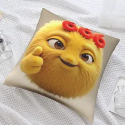 Coussin moelleux dessin animé mignon - 18x18 pouces | OKOMALL