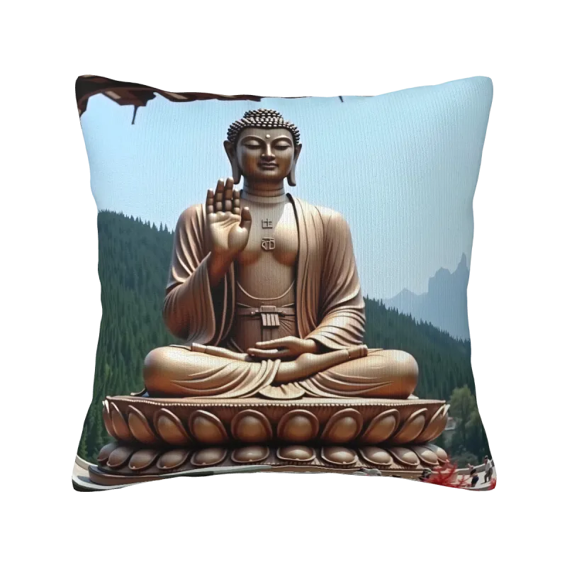 禪意風景抱枕套 - 18x18英寸 | Okomall