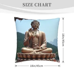 禪意風景抱枕套 - 18x18英寸 | Okomall