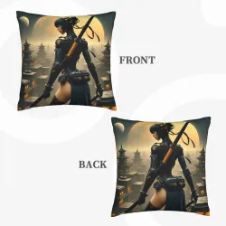 Funda de Almohada de Peluche Cyber Samurai - Okomall