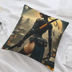Funda de Almohada de Peluche Cyber Samurai - Okomall