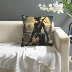 Funda de Almohada de Peluche Cyber Samurai - Okomall